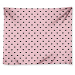 Black And Pink Cat Pattern Print Tapestry