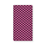 Black And Pink Chevron Pattern Print Baby Crib Sheet