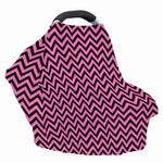 Black And Pink Chevron Pattern Print Baby Seat Cover
