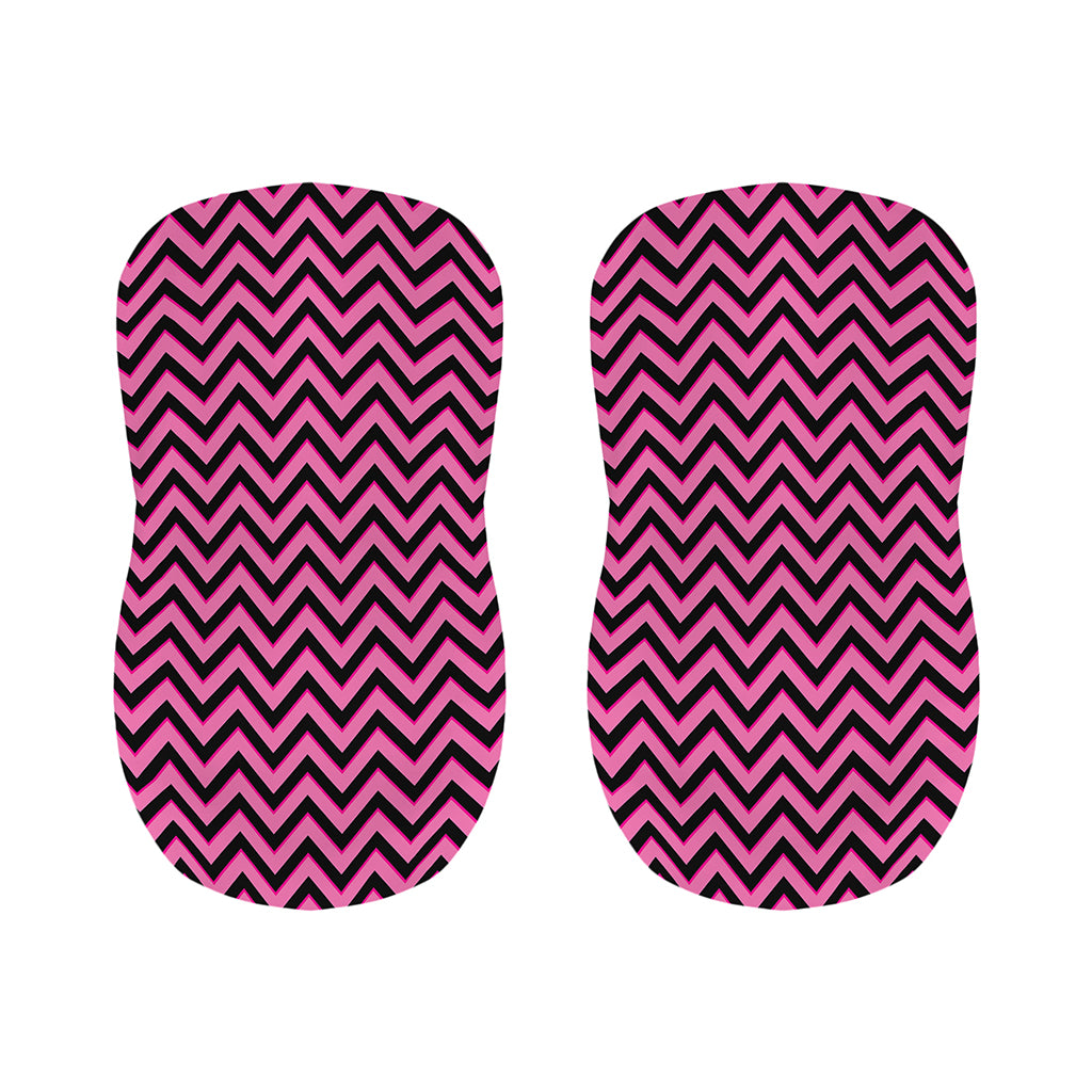 Black And Pink Chevron Pattern Print Bar Stool Covers