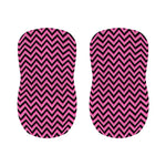 Black And Pink Chevron Pattern Print Bar Stool Covers