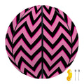 Black And Pink Chevron Pattern Print Basketball