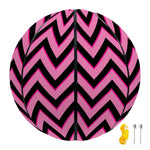 Black And Pink Chevron Pattern Print Basketball