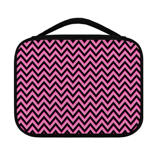 Black And Pink Chevron Pattern Print Classic Bible Case