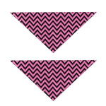 Black And Pink Chevron Pattern Print Dog Bandana