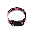 Black And Pink Chevron Pattern Print Dog Collar