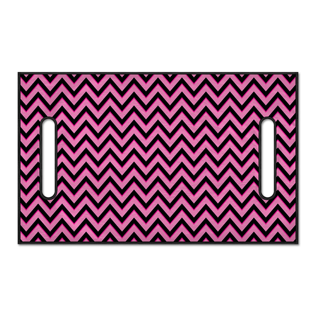 Black And Pink Chevron Pattern Print Golf Cart Seat Cover