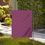Black And Pink Chevron Pattern Print House Flag
