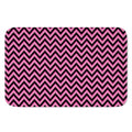 Black And Pink Chevron Pattern Print Indoor Door Mat