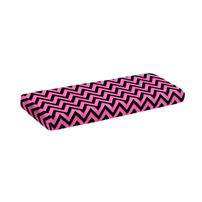 Black And Pink Chevron Pattern Print Piano Keyboard Cover