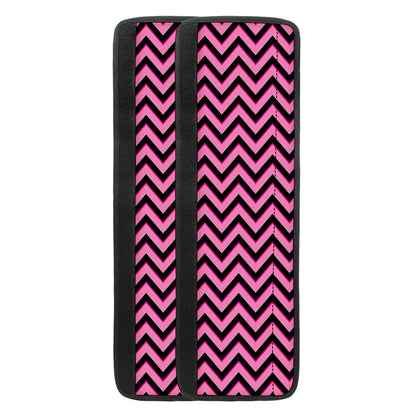Black And Pink Chevron Pattern Print Refrigerator Handle Covers
