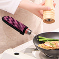 Black And Pink Chevron Pattern Print Skillet Handle Cover