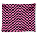 Black And Pink Chevron Pattern Print Tapestry