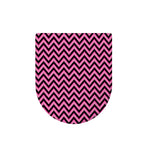 Black And Pink Chevron Pattern Print Toilet Lid Cover
