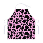 Black And Pink Cow Print Adjustable Apron