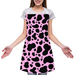 Black And Pink Cow Print Adjustable Apron