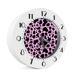 Black And Pink Cow Print Alarm Clock
