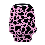 Black And Pink Cow Print Baby Seat Cover