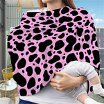 Black And Pink Cow Print Baby Seat Cover
