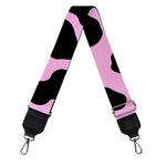 Black And Pink Cow Print Bag Strap