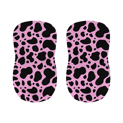 Black And Pink Cow Print Bar Stool Covers