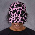 Black And Pink Cow Print Baseball Cap