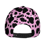Black And Pink Cow Print Baseball Cap
