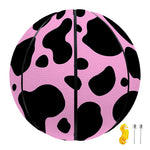 Black And Pink Cow Print Basketball