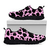 Black And Pink Cow Print Black Running Shoes