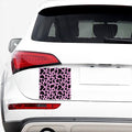Black And Pink Cow Print Car Sticker