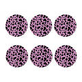 Black And Pink Cow Print Coaster Set