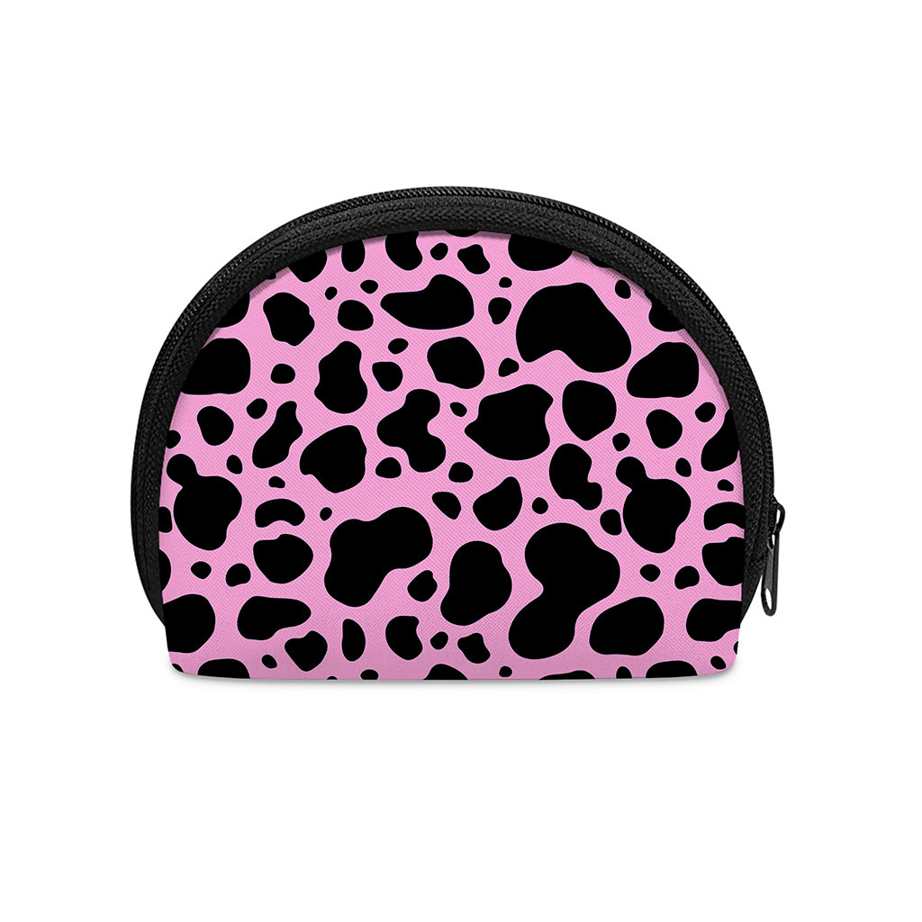 Black And Pink Cow Print Coin Purse
