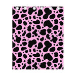 Black And Pink Cow Print Curtain