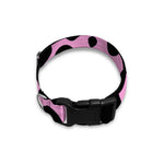 Black And Pink Cow Print Dog Collar