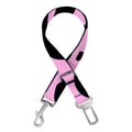 Black And Pink Cow Print Dog Seat Belt