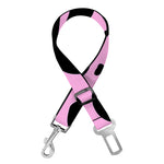 Black And Pink Cow Print Dog Seat Belt