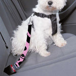 Black And Pink Cow Print Dog Seat Belt