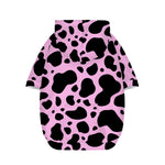 Black And Pink Cow Print Dog Zip Up Hoodie