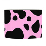 Black And Pink Cow Print Drum Lamp Shade