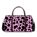 Black And Pink Cow Print Duffel Bag