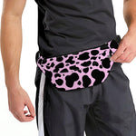 Black And Pink Cow Print Fanny Pack