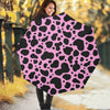 Black And Pink Cow Print Foldable Umbrella