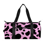 Black And Pink Cow Print Gym Bag