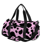 Black And Pink Cow Print Gym Bag