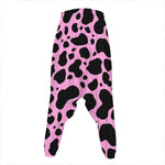 Black And Pink Cow Print Hammer Pants