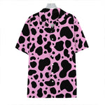 Black And Pink Cow Print Hawaiian Shirt