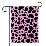 Black And Pink Cow Print House Flag