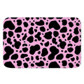 Black And Pink Cow Print Indoor Door Mat