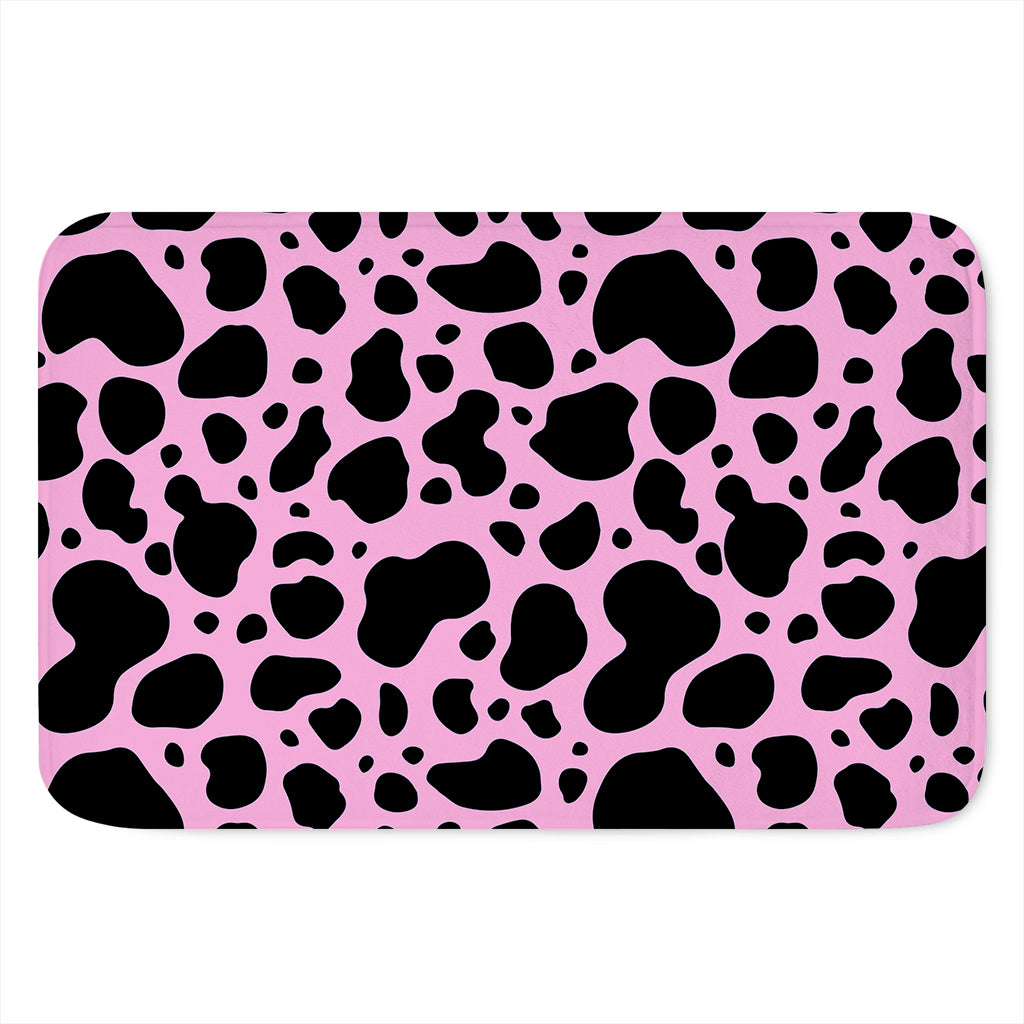 Black And Pink Cow Print Indoor Door Mat