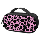 Black And Pink Cow Print Insulin Cooler Travel Case